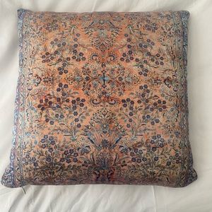 Floral print throw pillow